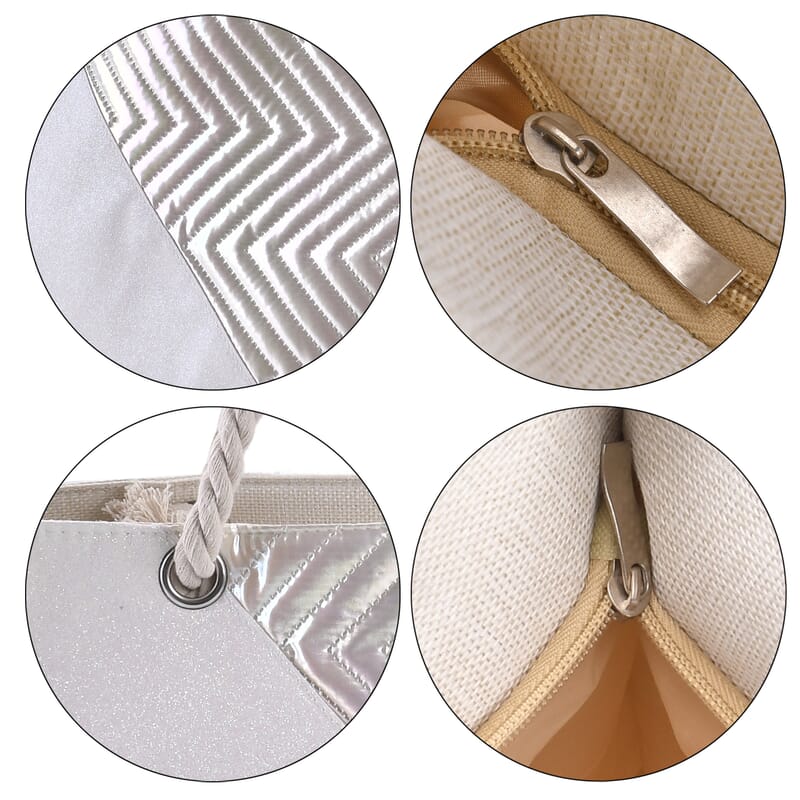 Ivory Color Polyester Tote Bag
