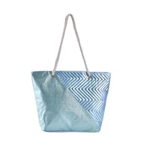 Blue Color Polyester Tote Bag