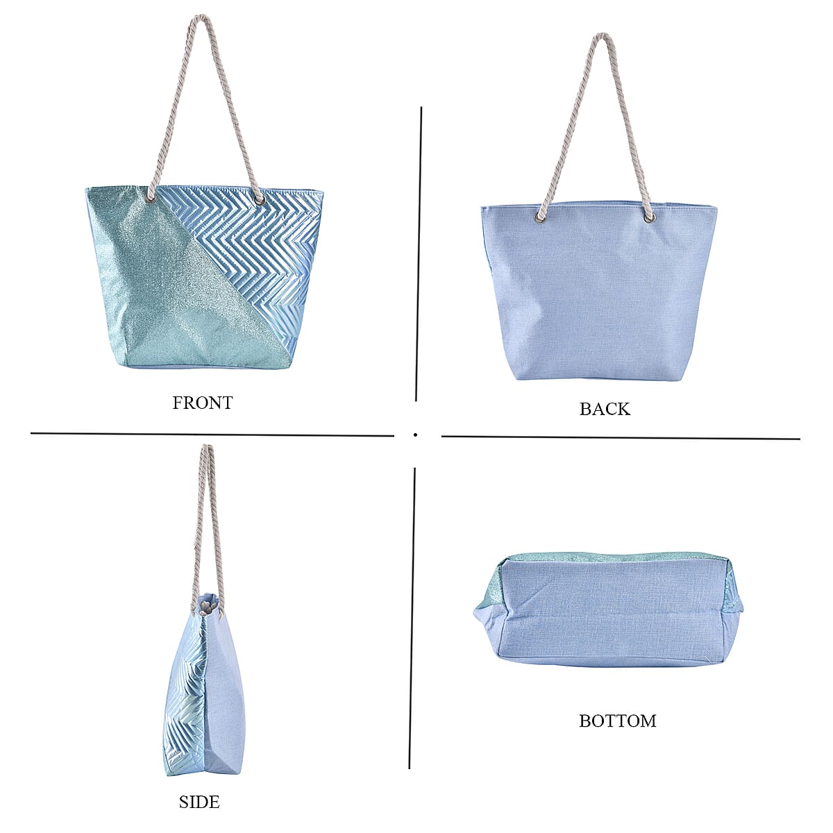 Blue Color Polyester Tote Bag image number 1