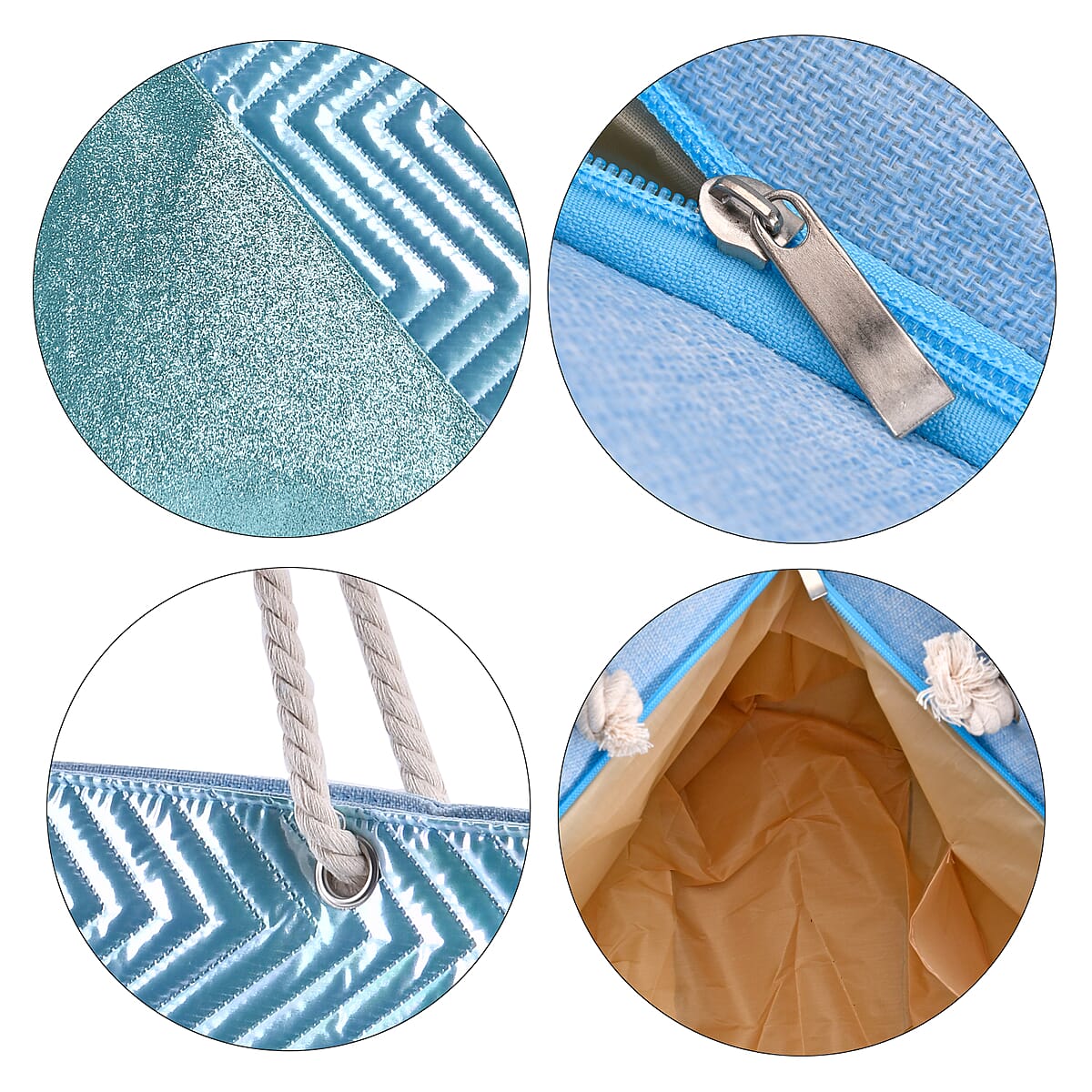 Blue Color Polyester Tote Bag image number 3