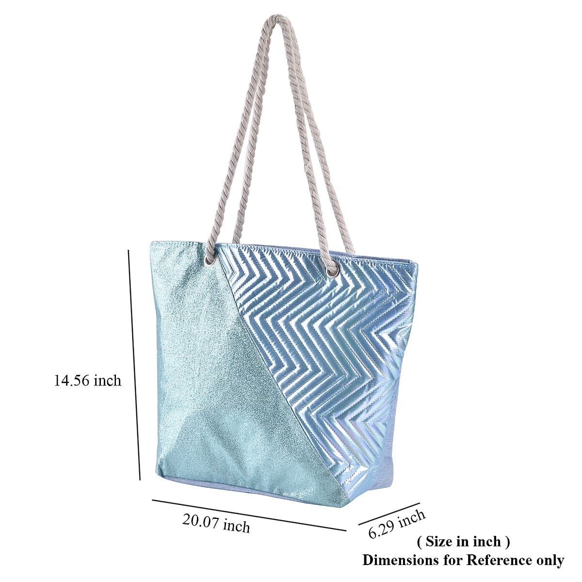 Blue Color Polyester Tote Bag image number 4