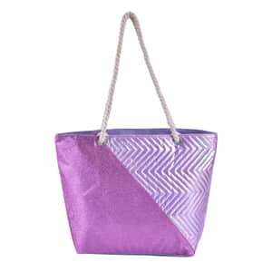 Purple Color Polyester Tote Bag