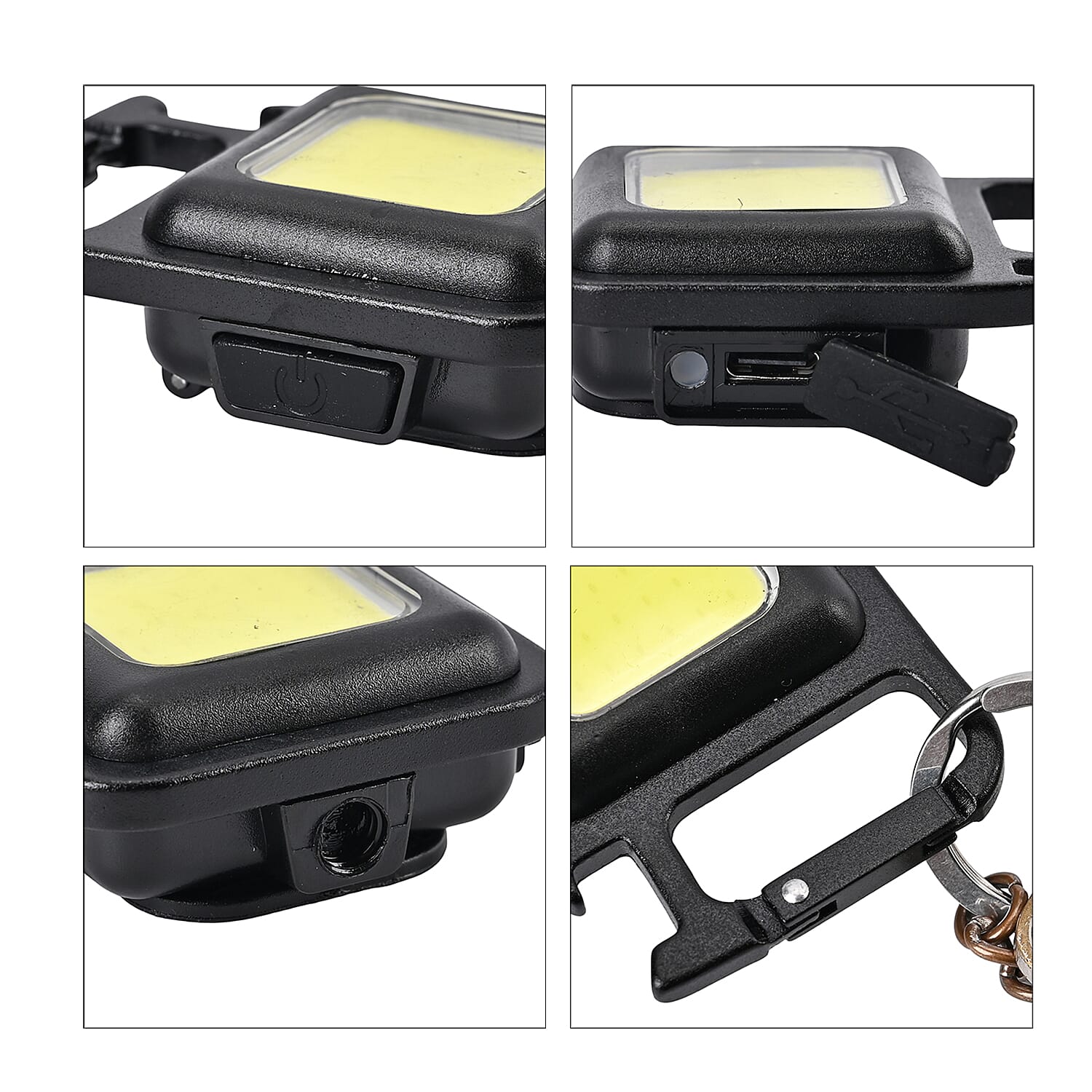 Set of 2 Rechargeable Keychain Flashlight
