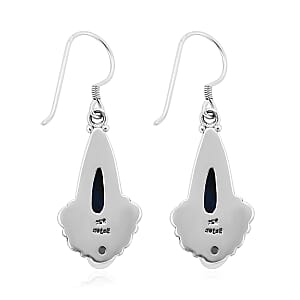 Sajen Silver Lapis Lazuli and Rainbow Moonstone Earrings in Sterling Silver 8.00 ctw