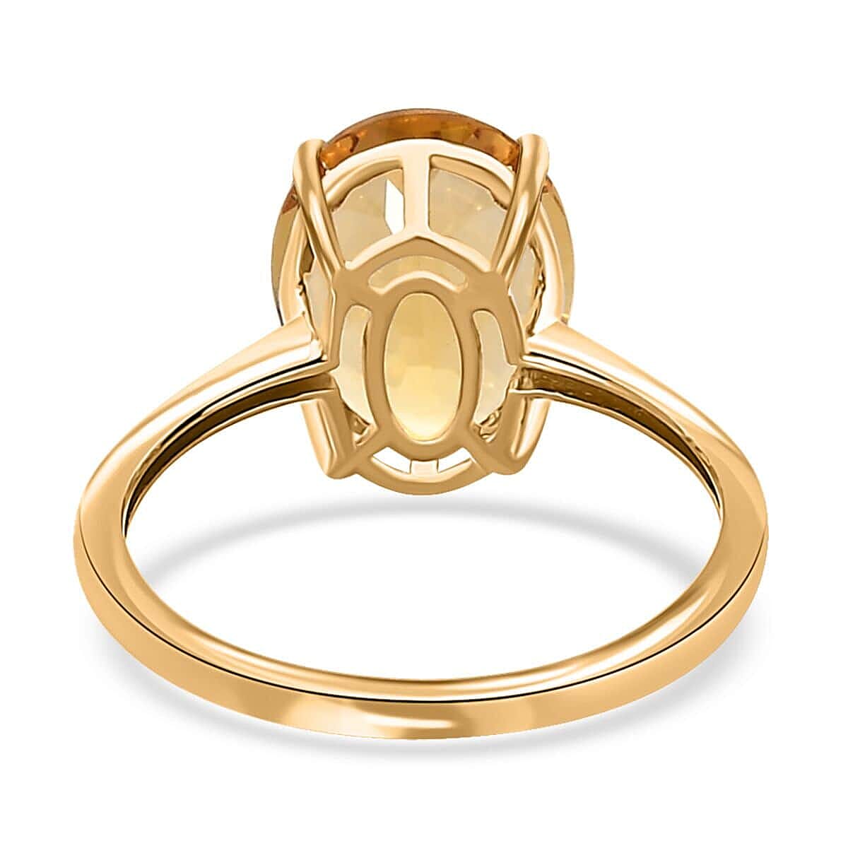 Luxoro 14K Yellow Gold Premium Brazilian Heliodor Solitaire Ring 3.00 ctw image number 4