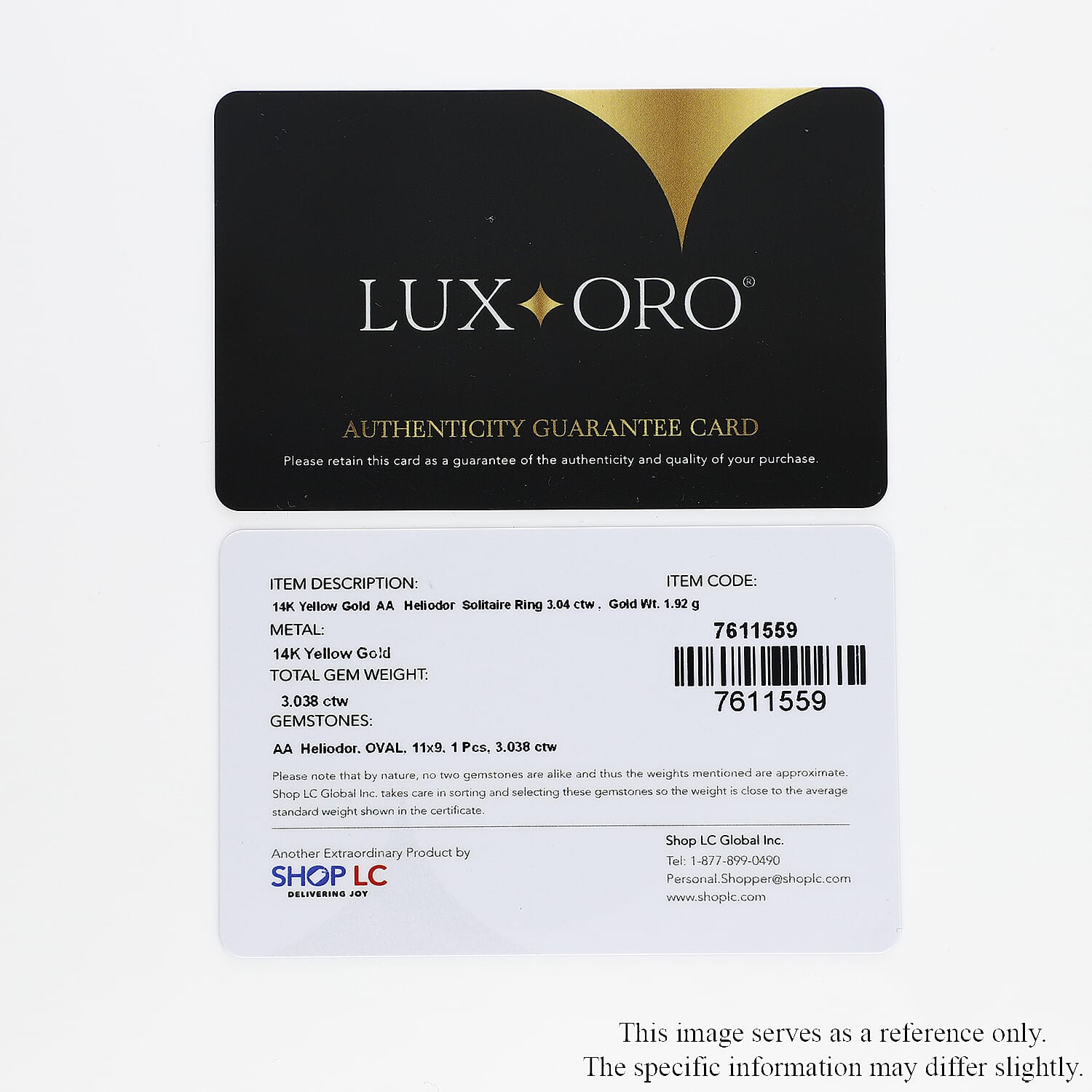 Luxoro 14K Yellow Gold Premium Brazilian Heliodor Solitaire Ring (Size 10.0) 3.00 ctw