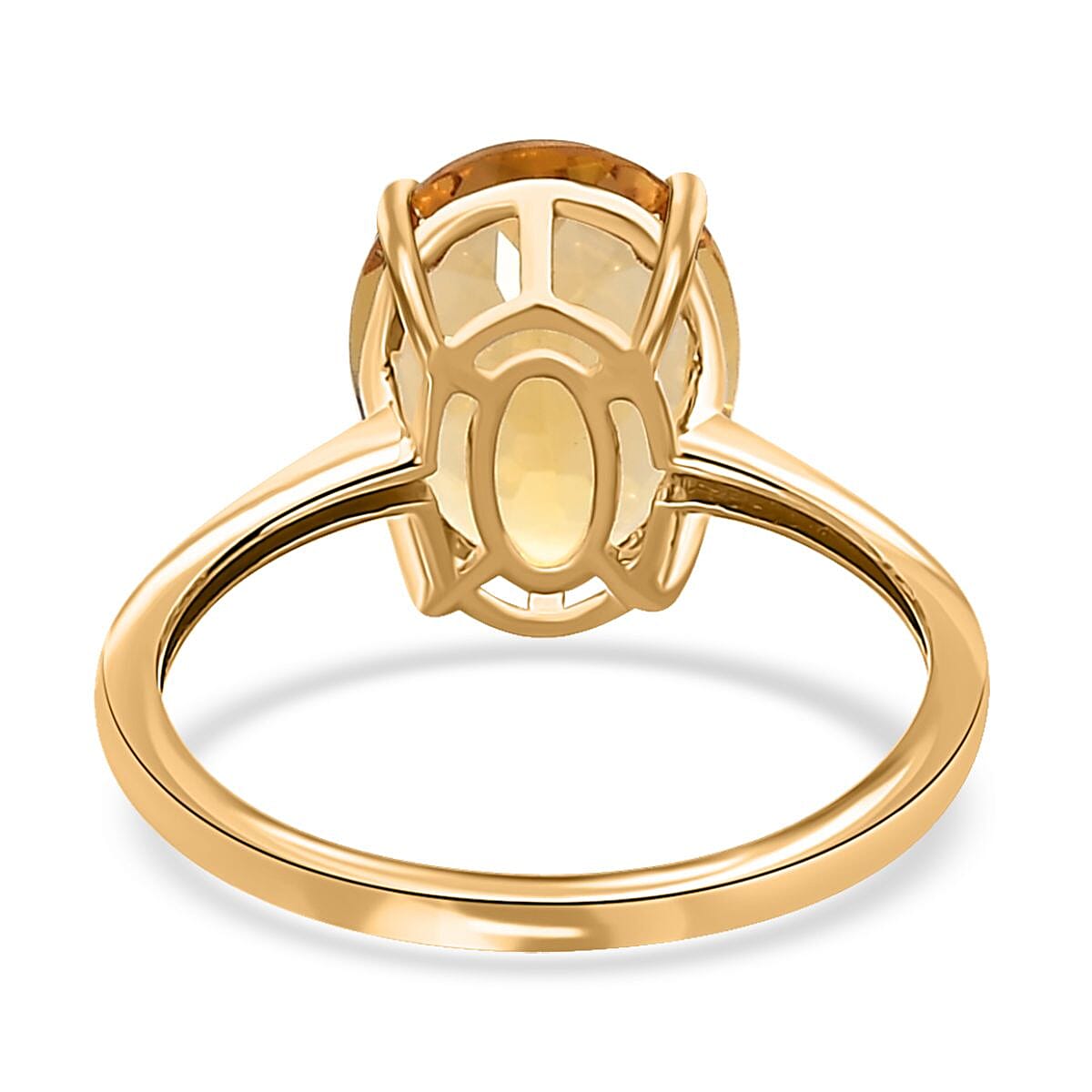 Luxoro 14K Yellow Gold Premium Brazilian Heliodor Solitaire Ring (Size 6.0) 3.00 ctw image number 4