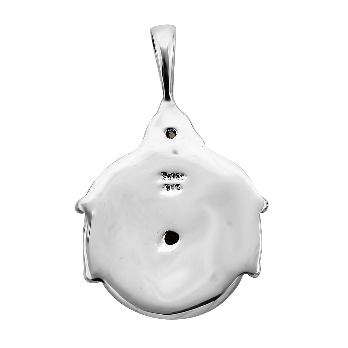 Sajen Silver Brazilian Citrine and Mozambique Garnet Coin Pendant in Sterling Silver 1.10 ctw