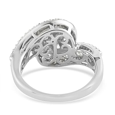 NY Closeout 14K White Gold G-H I2 Diamond Ring (Size 7.0) 5.30 Grams 1.00 ctw