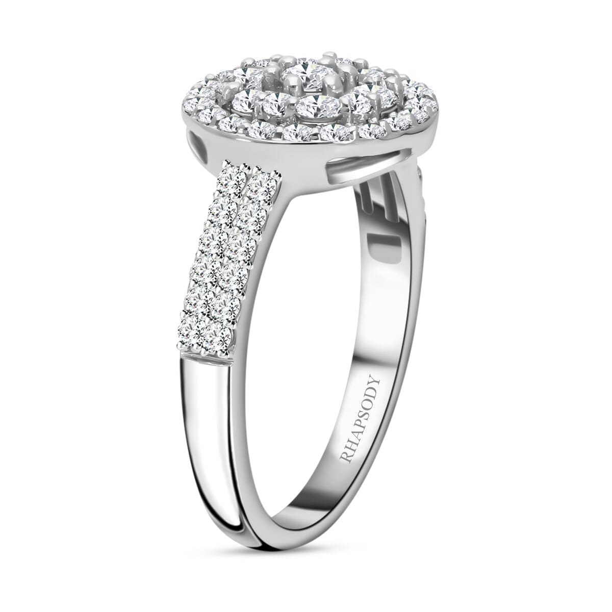 Rhapsody 950 Platinum IGI Certified Diamond Ring (Size 8.5) 5.75 Grams 1.00 ctw image number 3