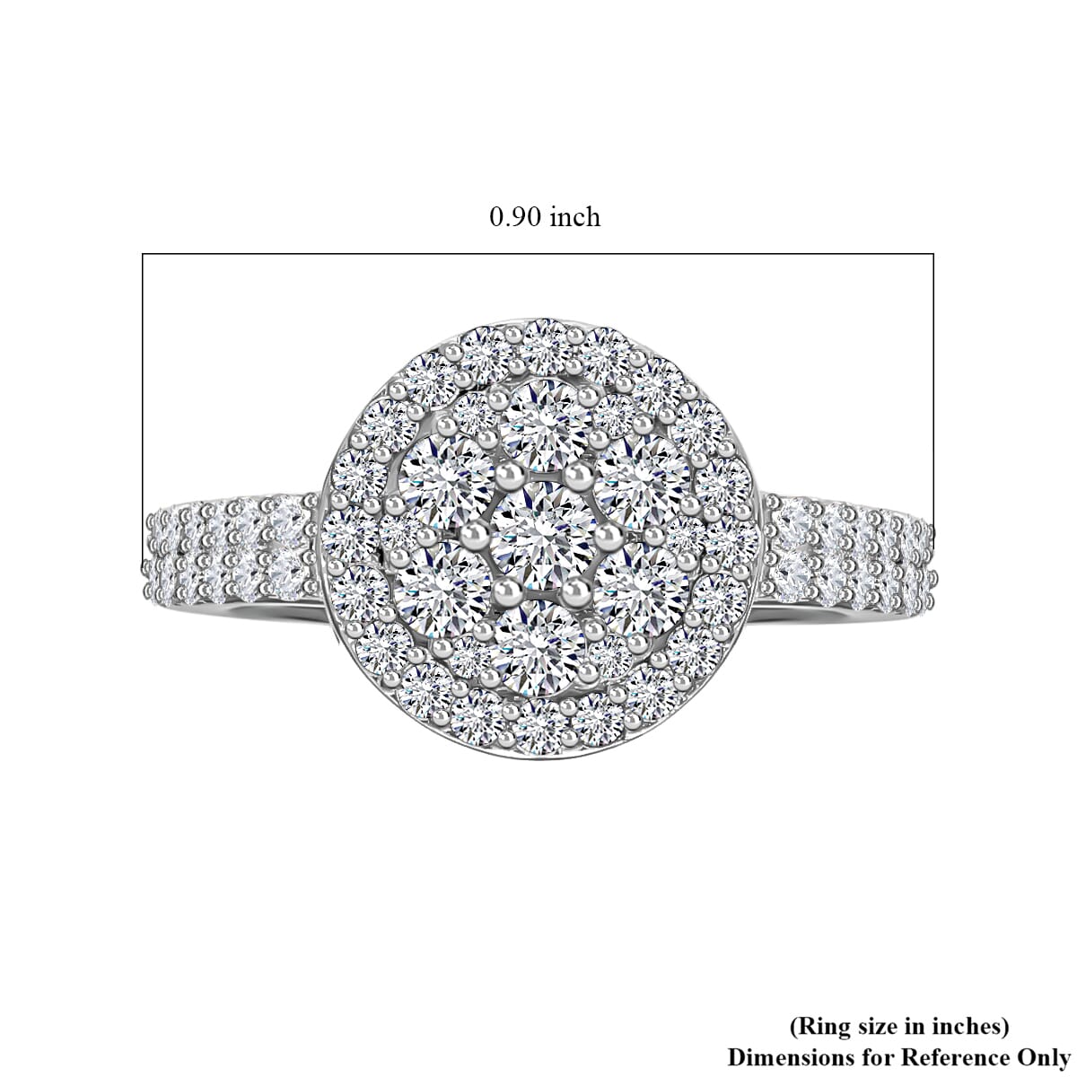 Rhapsody 950 Platinum IGI Certified Diamond Ring (Size 8.5) 5.75 Grams 1.00 ctw image number 5