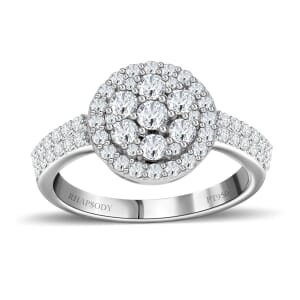 Rhapsody 950 Platinum IGI Certified Diamond Ring (Size 9.5) 5.75 Grams 1.00 ctw