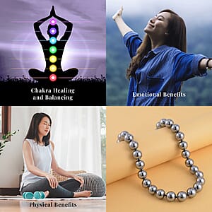 Terahertz 590.00 ctw Beaded Necklace, Rhodium Over Sterling Silver Necklace with Magnetic Lock, 20 Inch Necklace, Beaded Jewelry