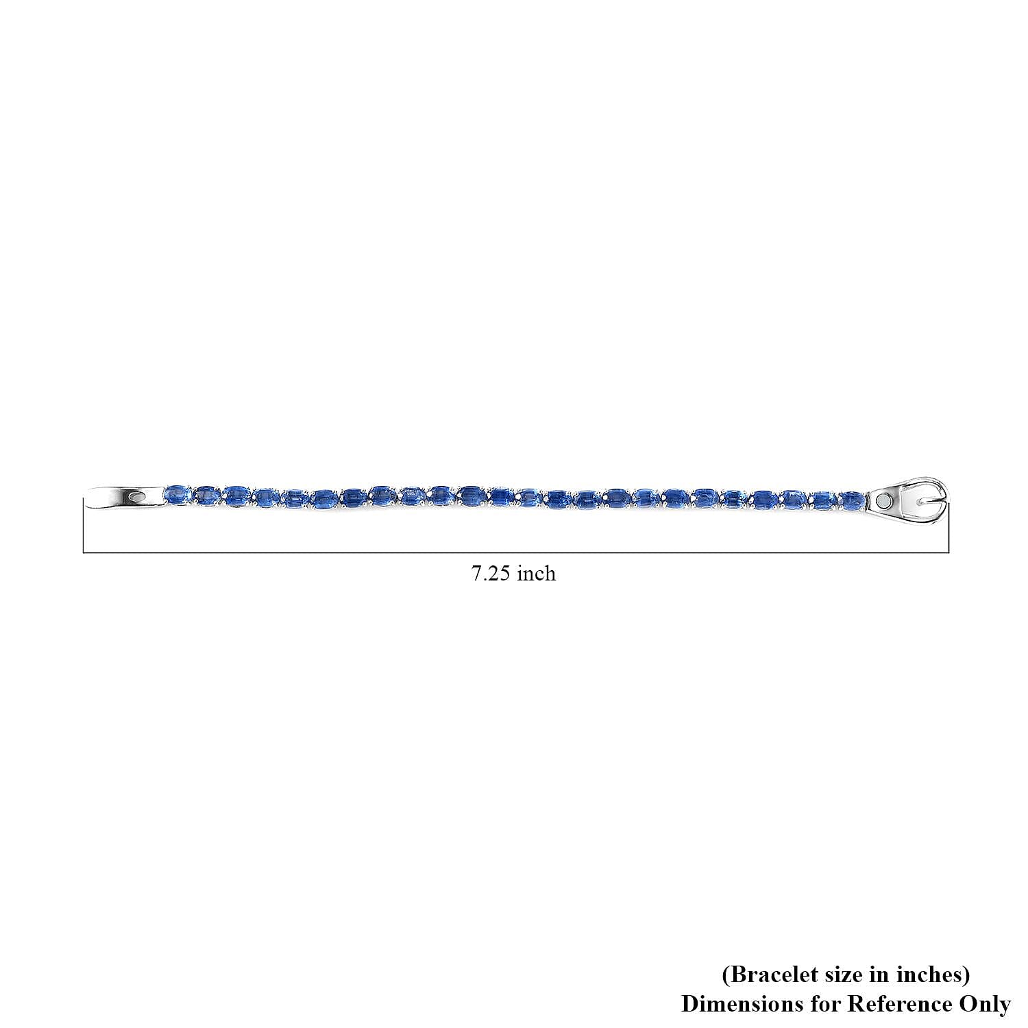 Himalayan Kyanite Tennis Bracelet in Platinum Over Sterling Silver (6.50 In) 15.25 ctw