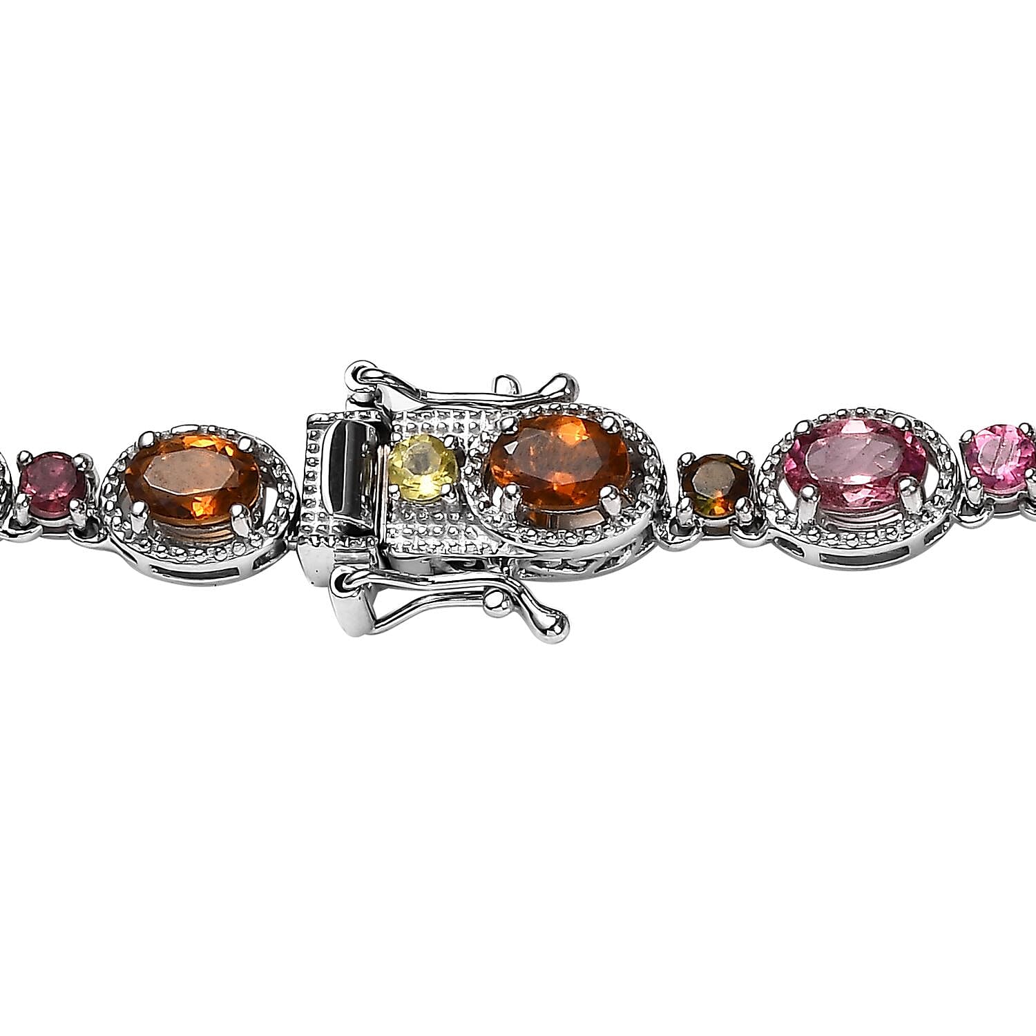 D'Joy Multi-Tourmaline Necklace 18 Inches in Platinum Over Sterling Silver 22.75 ctw