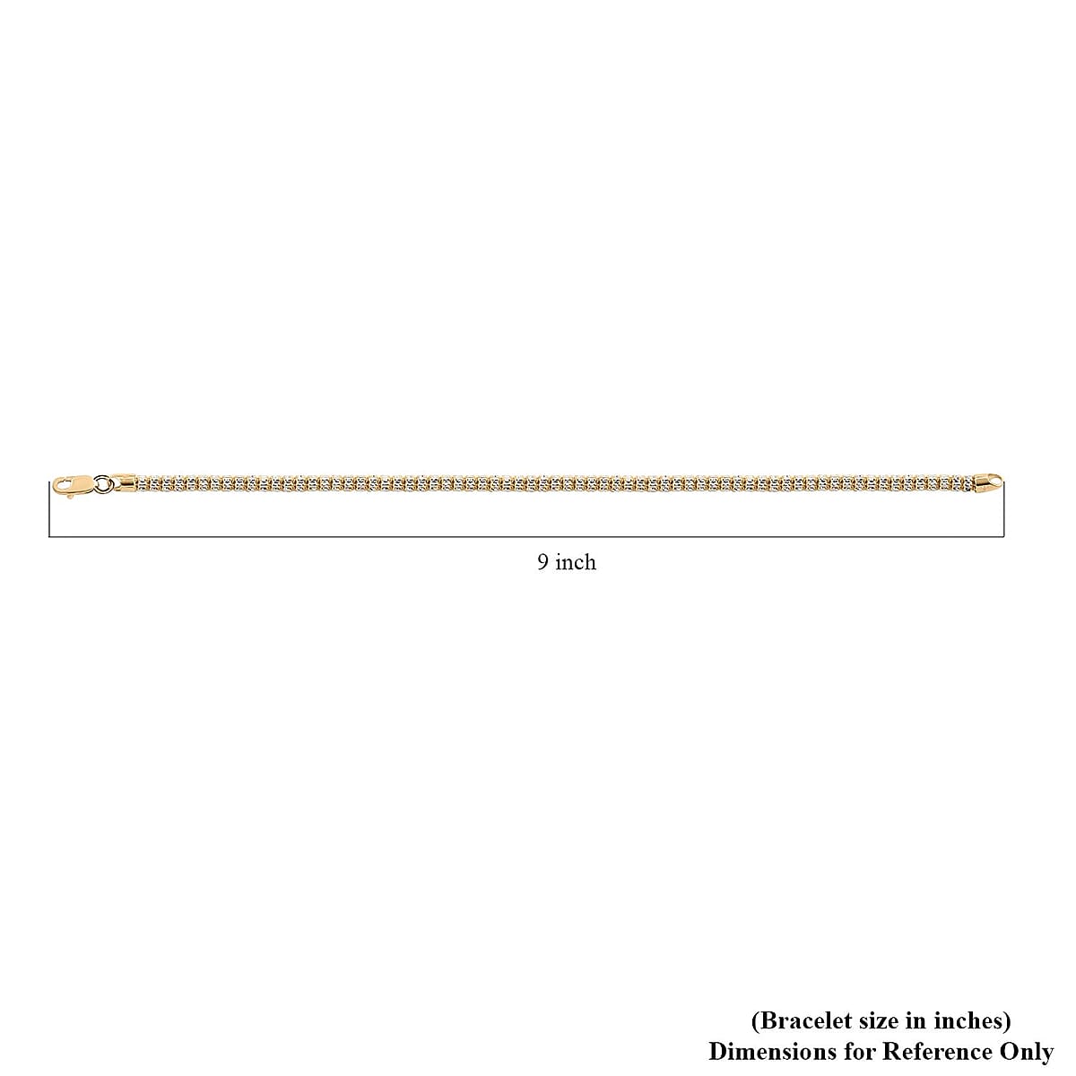 10K Yellow and White Gold Ice Bracelet (7.50 In) (7.60 g) image number 4