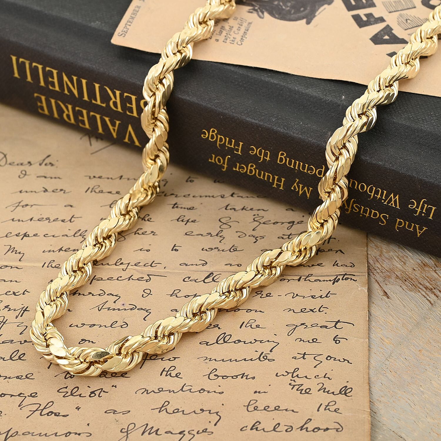 10K Yellow Gold 6mm Rope Necklace 26 Inches 13 Grams