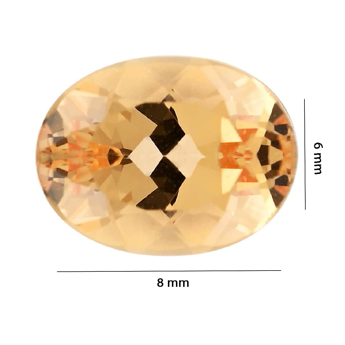 AAA Imperial Topaz, Loose Gemstone For Jewelry, Loose Stone For Rings, Loose Imperial Topaz, Oval Shape Topaz  (Ovl 8x6 mm) 1.20 ctw image number 4
