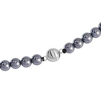 Terahertz 349.15 ctw Beaded Necklace (36 Inch) in Rhodium Over Sterling Silver