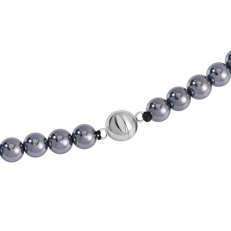 Terahertz 349.15 ctw Beaded Necklace (36 Inch) in Rhodium Over Sterling Silver