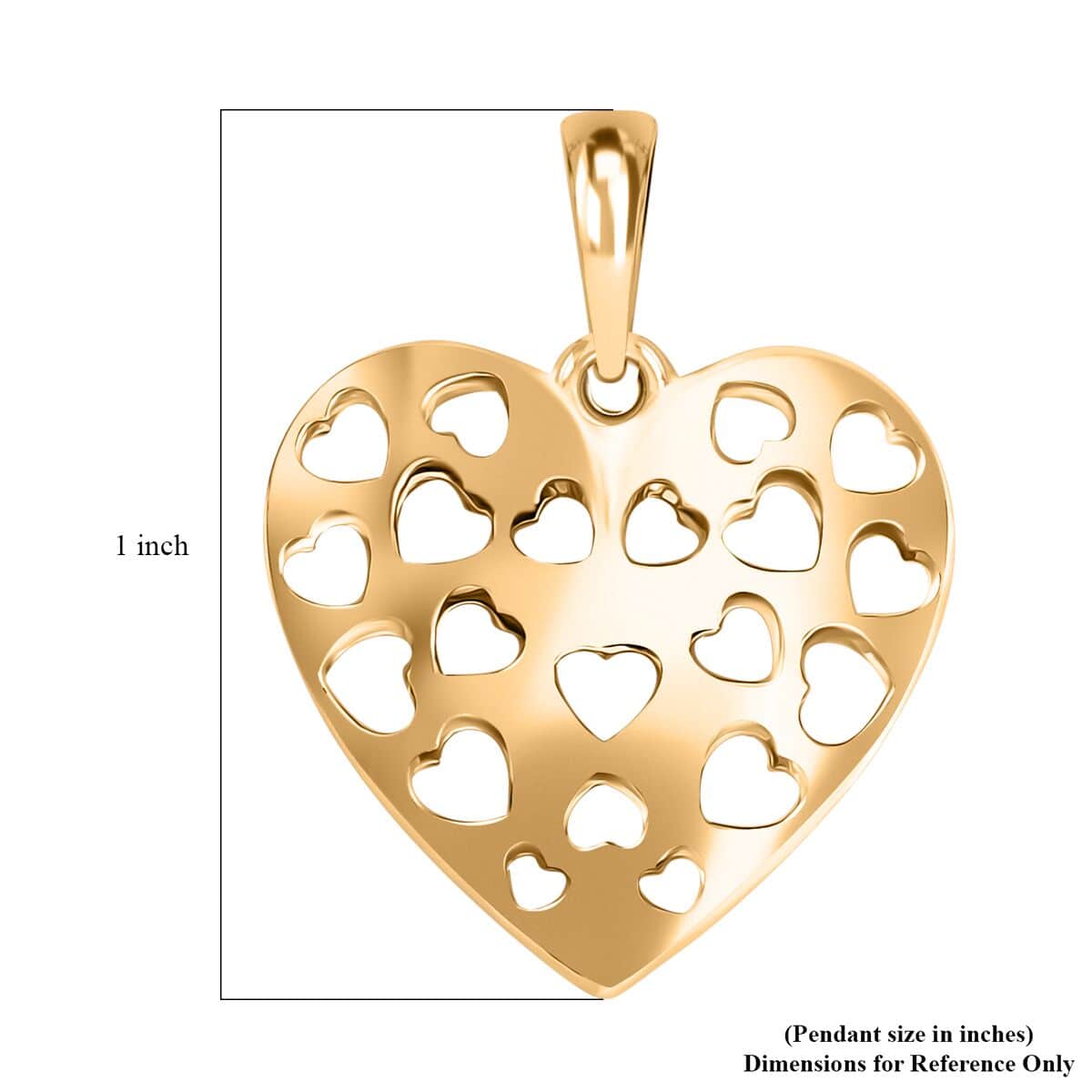 Luxoro 14K Yellow Gold Heart Pendant 2.15 Grams image number 5