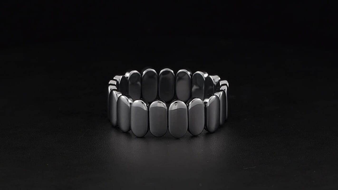 Terahertz Oval Block Stretch Bracelet 230.00 ctw