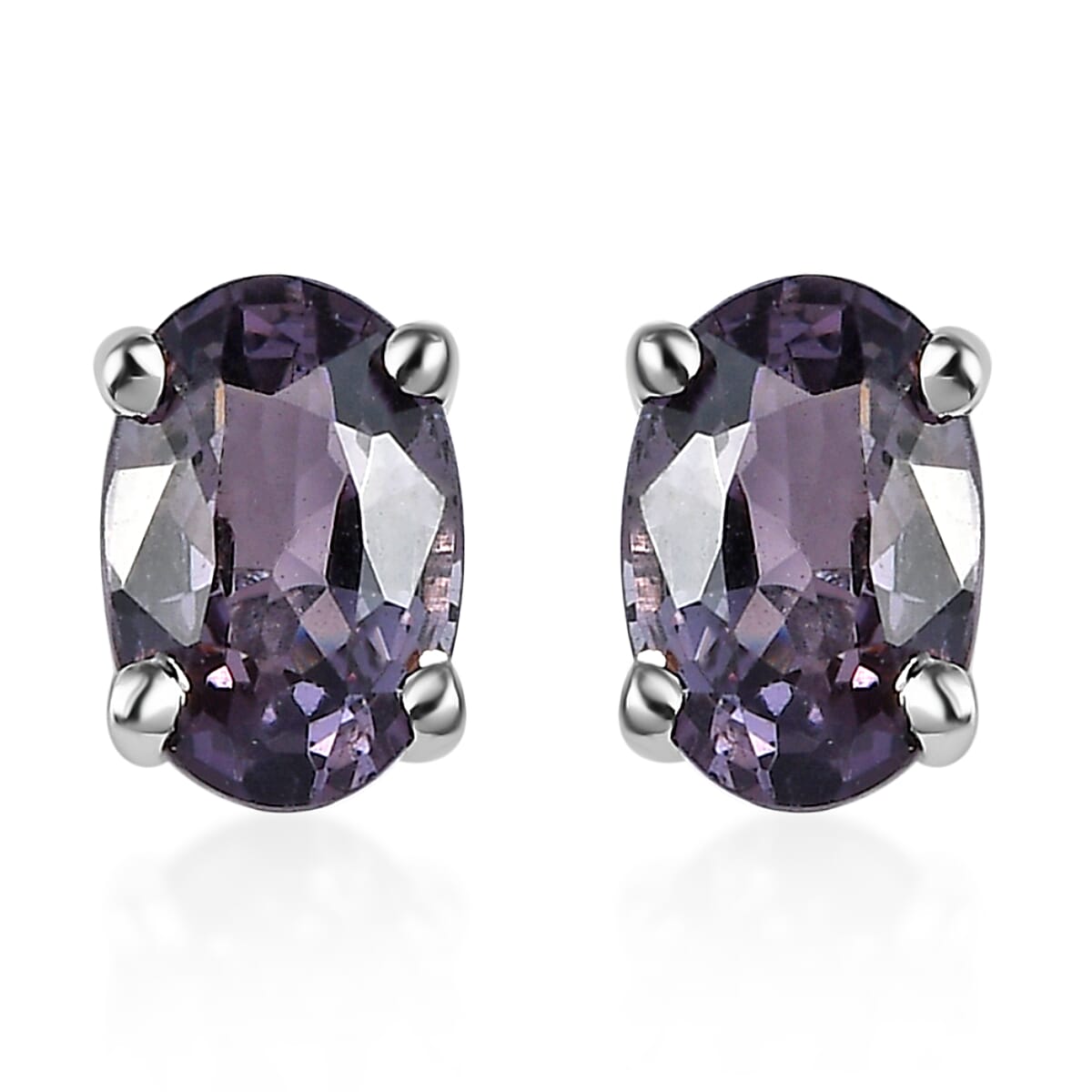 Platinum Spinel Stud Earrings in Platinum Over Sterling Silver 0.85 ctw image number 0