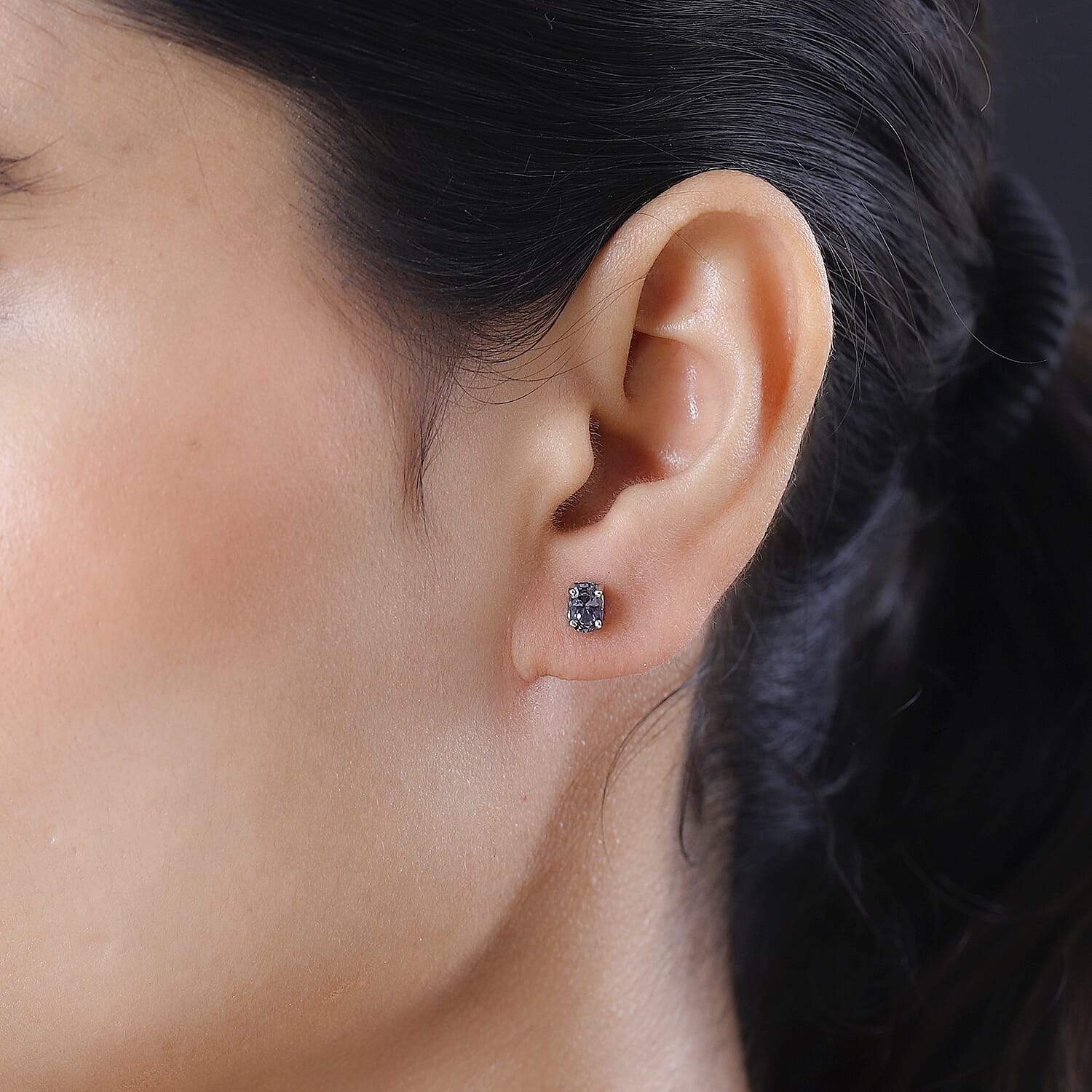 Tanzanian Platinum Spinel Stud Earrings in Platinum Over Sterling Silver 0.85 ctw