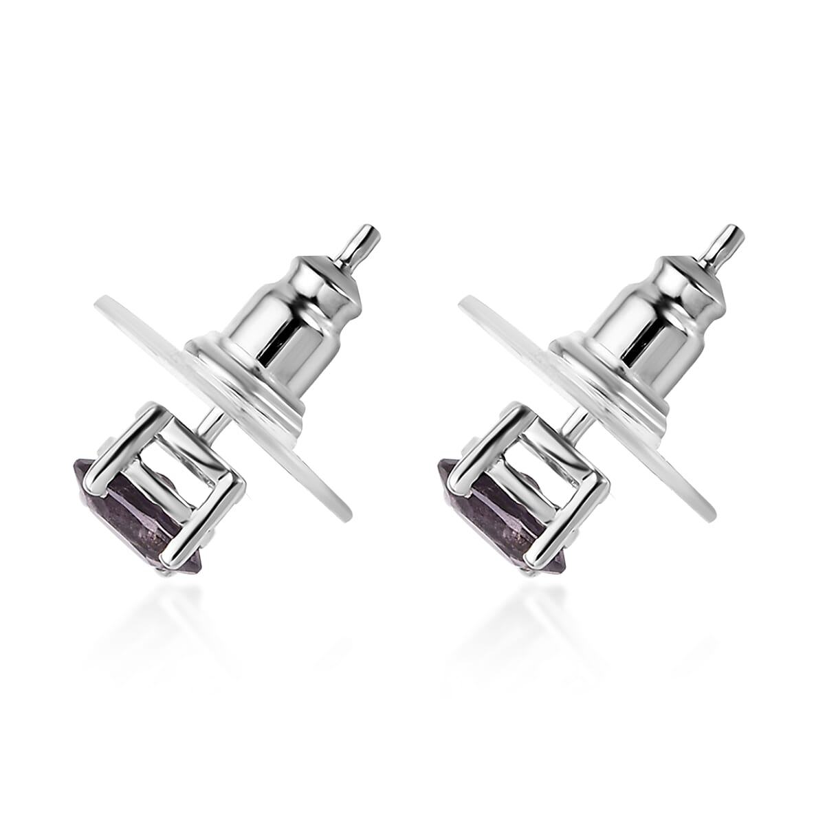 Platinum Spinel Stud Earrings in Platinum Over Sterling Silver 0.85 ctw image number 3