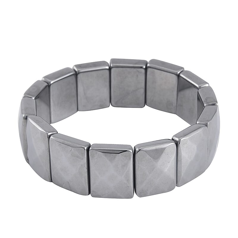 Terahertz Cushion Block Stretch Bracelet 270.00 ctw