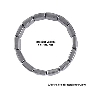  Terahertz Cushion Block Stretch Bracelet 270.00 ctw