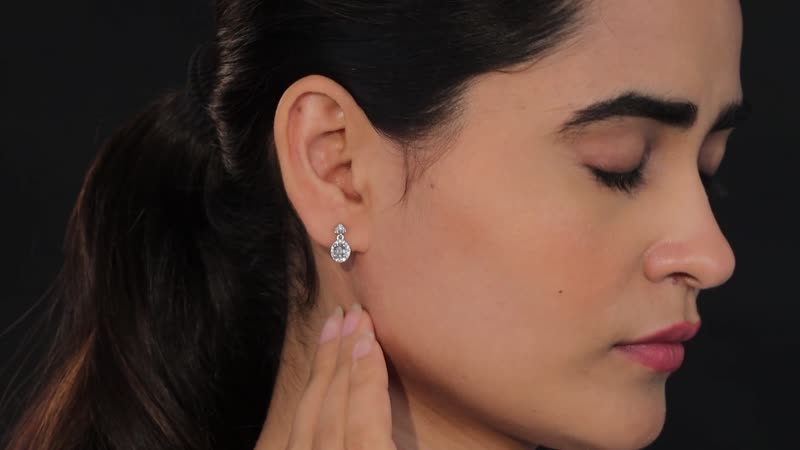 Tanzanian Platinum Spinel and White Zircon Dangle Earrings in Platinum Over Sterling Silver 1.15 ctw