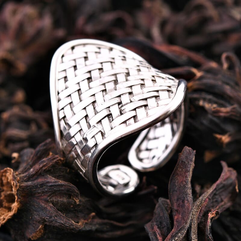 Fancy Ring in Sterling Silver (Size 5.5)