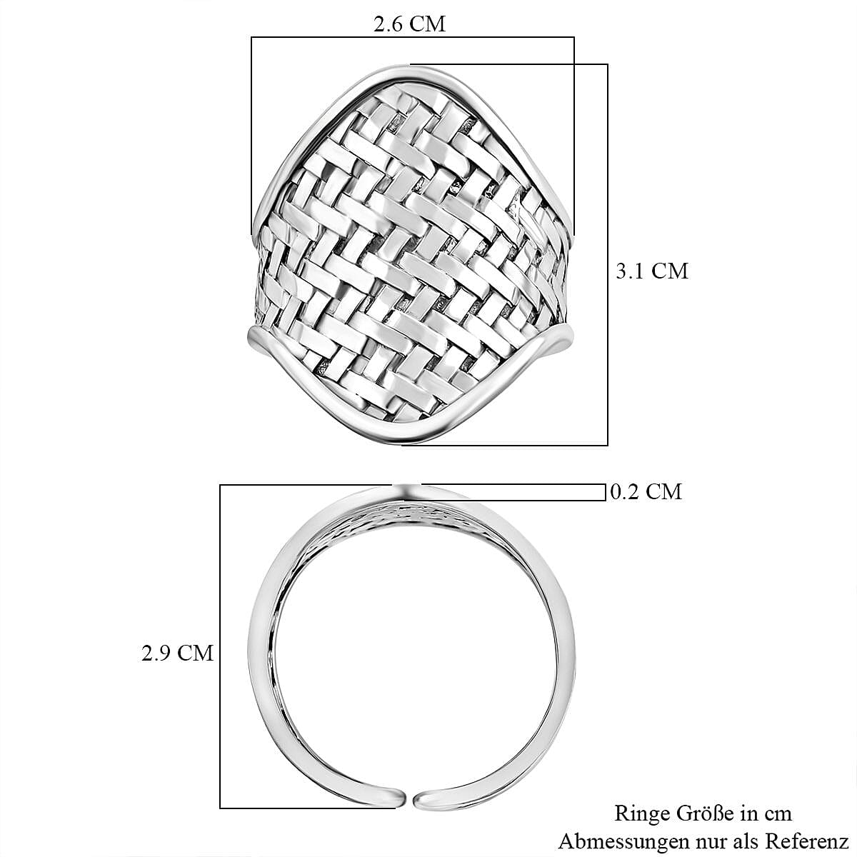 Fancy Ring in Sterling Silver (Size 5.5)