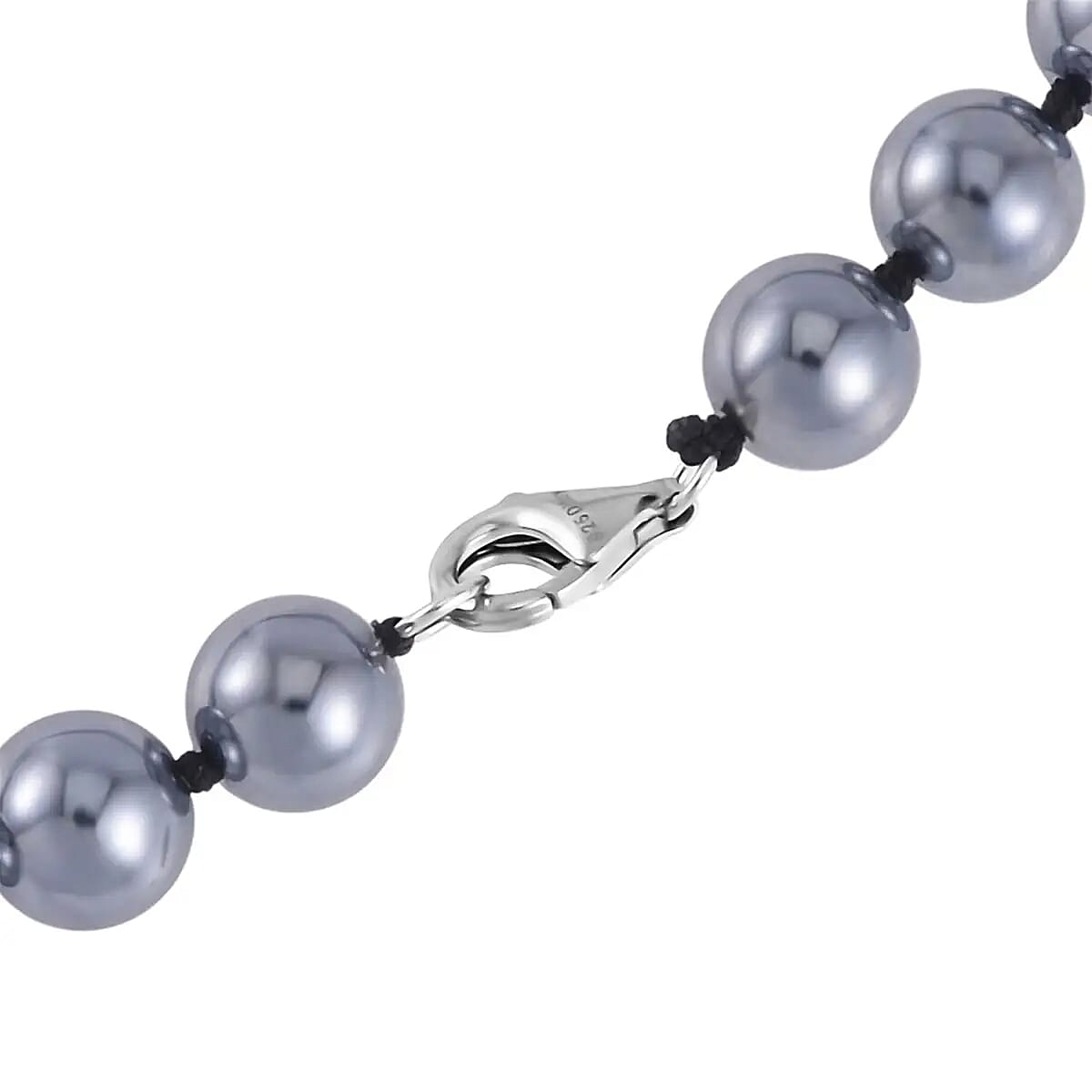 Terahertz 243.90 ctw Asterism Cut Pendant with Beaded Necklace 20 Inches in Rhodium Over Sterling Silver image number 5