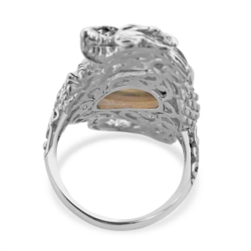 Labradorite 10.00 ctw Ring in Sterling Silver (Size 5.5)