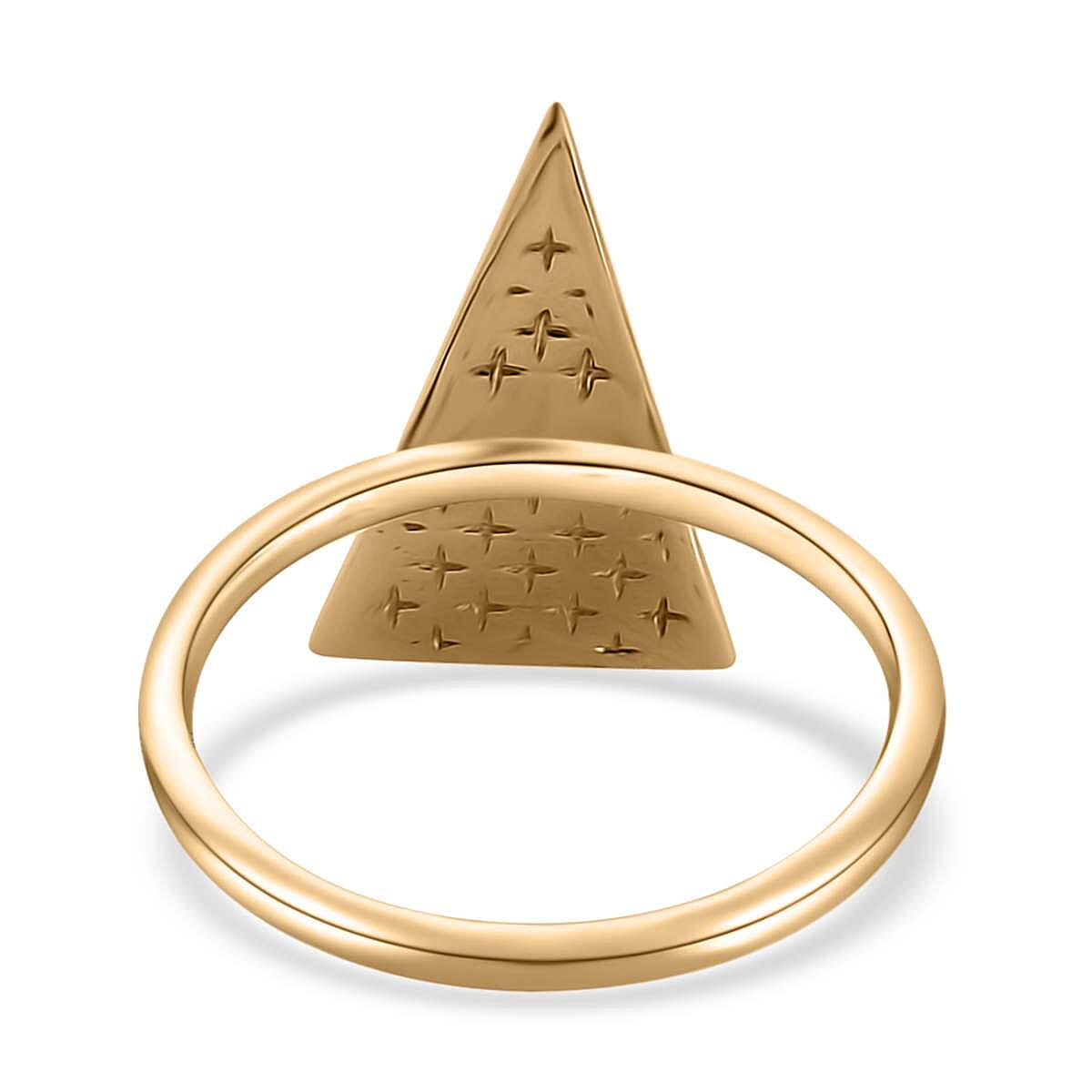 Luxoro 10K Yellow Gold Triangle Shaped Ring (Size 6.0) 2.15 Grams image number 4