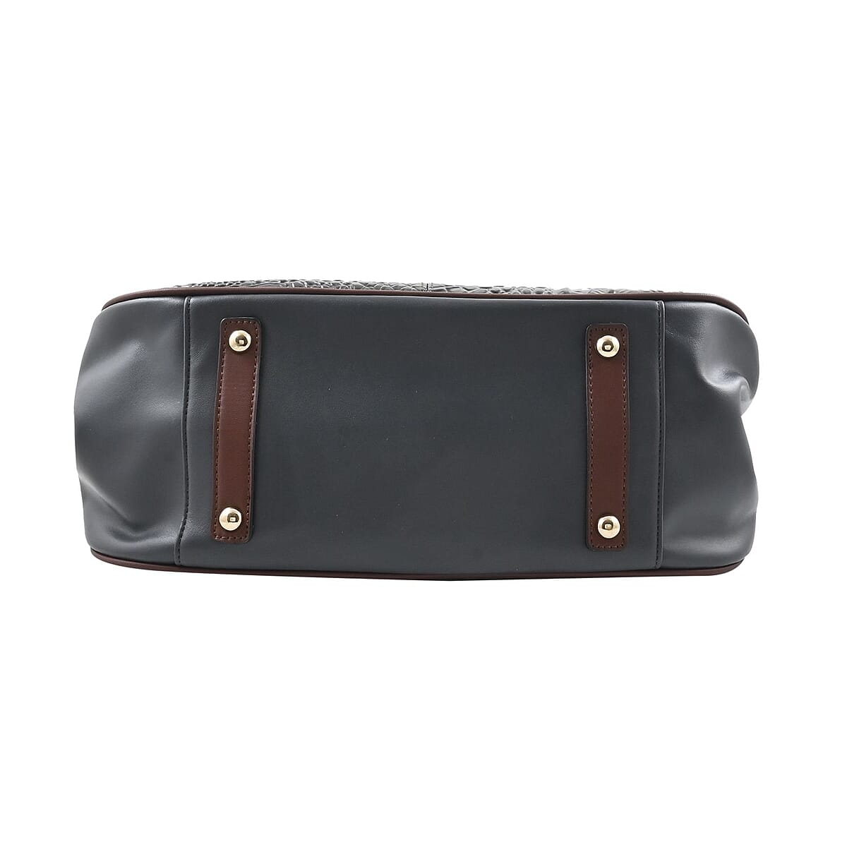 MC Jade Gray Croco Embossed Genuine Leather Tote with Matching Coin Pouch image number 4