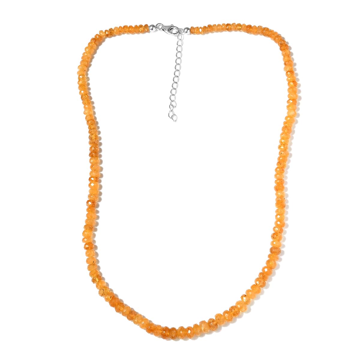 Brazilian Heliodor Beaded Necklace 18-20 Inches in Sterling Silver 93.00 ctw image number 3