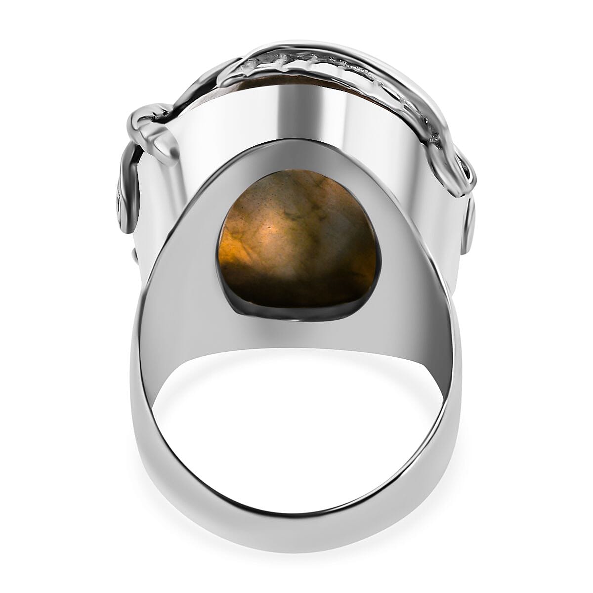Labradorite 30.00 ctw Ring in Sterling Silver (Size 5.5)