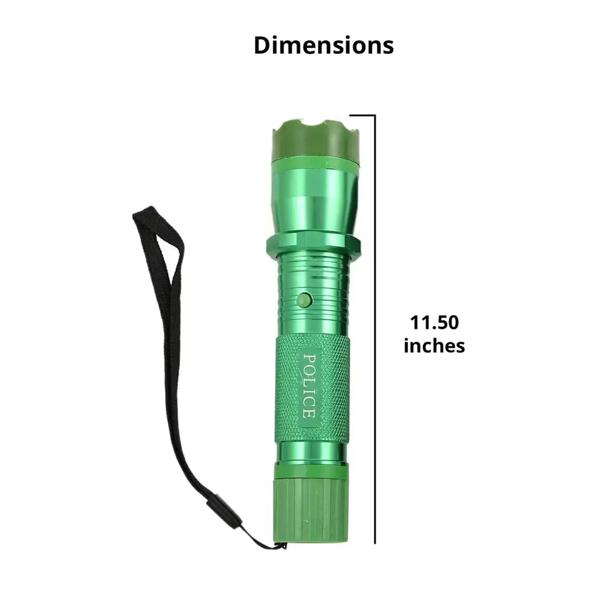 Closeout Green Personal Protection USB Rechargeable Stun Gun With High Power LED Flashlight, Personal Self Defense Tool With Safety Switch image number 4