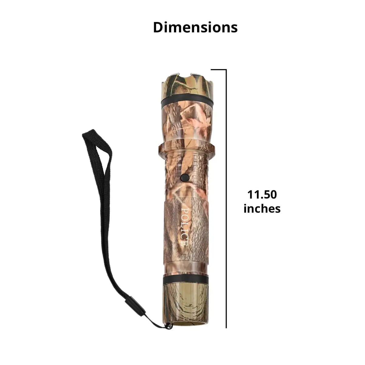 Closeout Camo Personal Protection USB Rechargeable Stun Gun With High Power LED Flashlight, Personal Self Defense Tool With Safety Switch image number 4