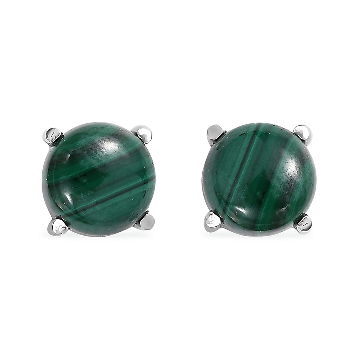 African Malachite Multi Function Earrings in Stainless Steel 7.40 ctw