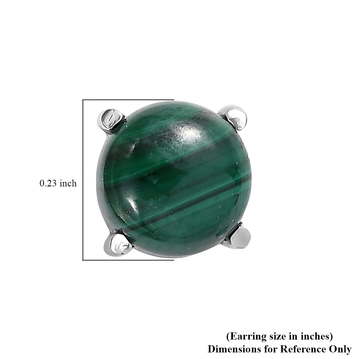 African Malachite Multi Function Earrings in Stainless Steel 7.40 ctw image number 4