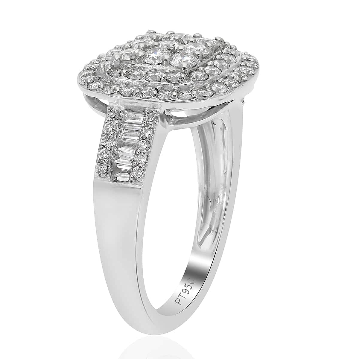 Rhapsody IGI Certified 950 Platinum Diamond E-F VS Ring (Size 6.5) 5.75 Grams 1.00 ctw image number 3