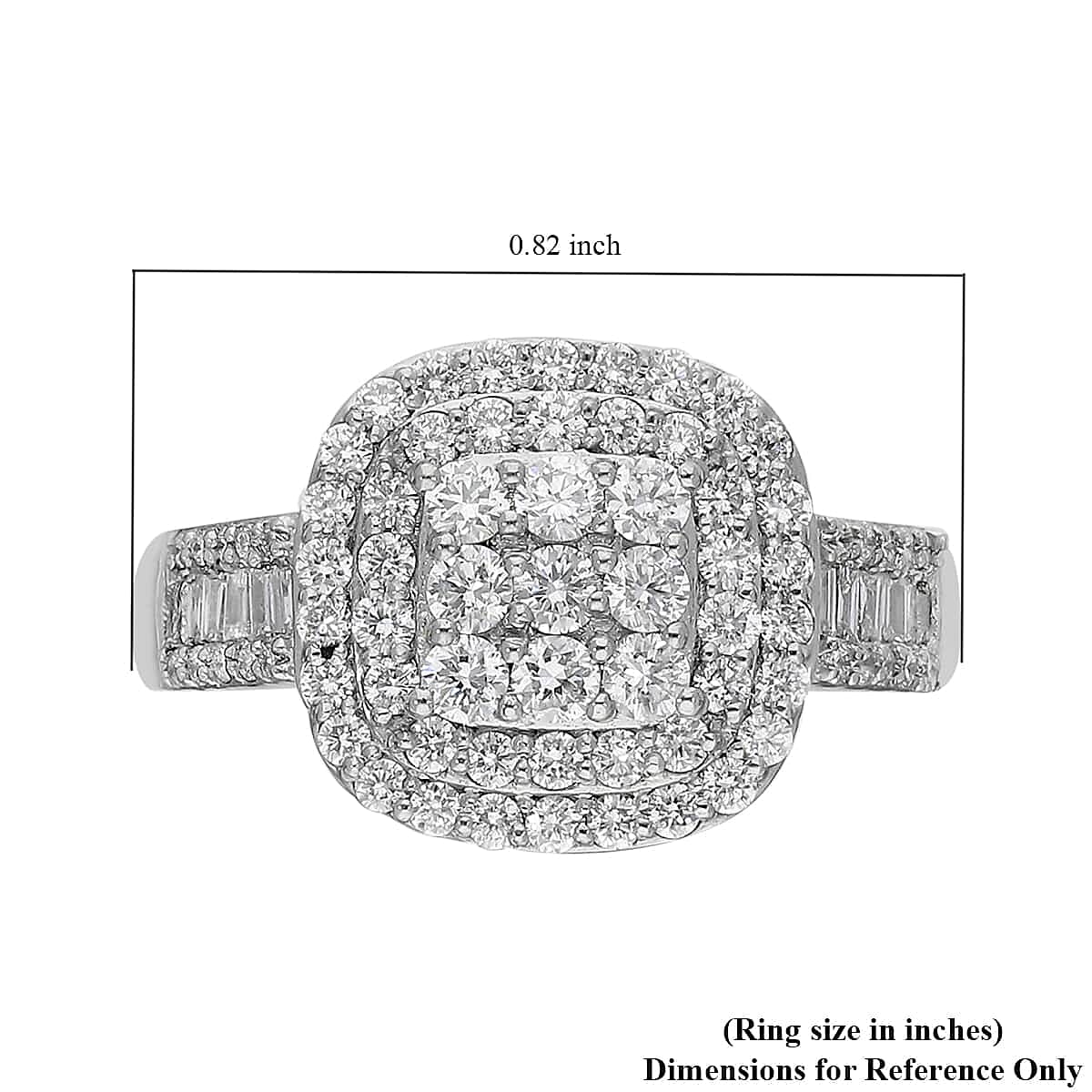 Rhapsody IGI Certified 950 Platinum Diamond E-F VS Ring (Size 6.5) 5.75 Grams 1.00 ctw image number 5