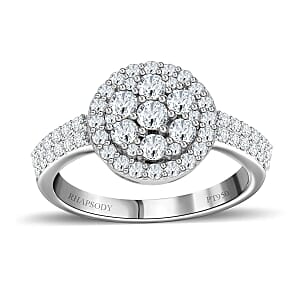 Rhapsody 950 Platinum IGI Certified Diamond Ring (Size 7.5) 5.75 Grams 1.00 ctw