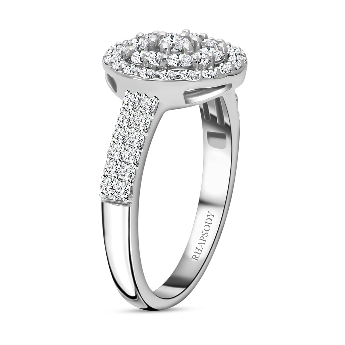 Rhapsody 950 Platinum IGI Certified Diamond Ring (Size 7.5) 5.75 Grams 1.00 ctw image number 3