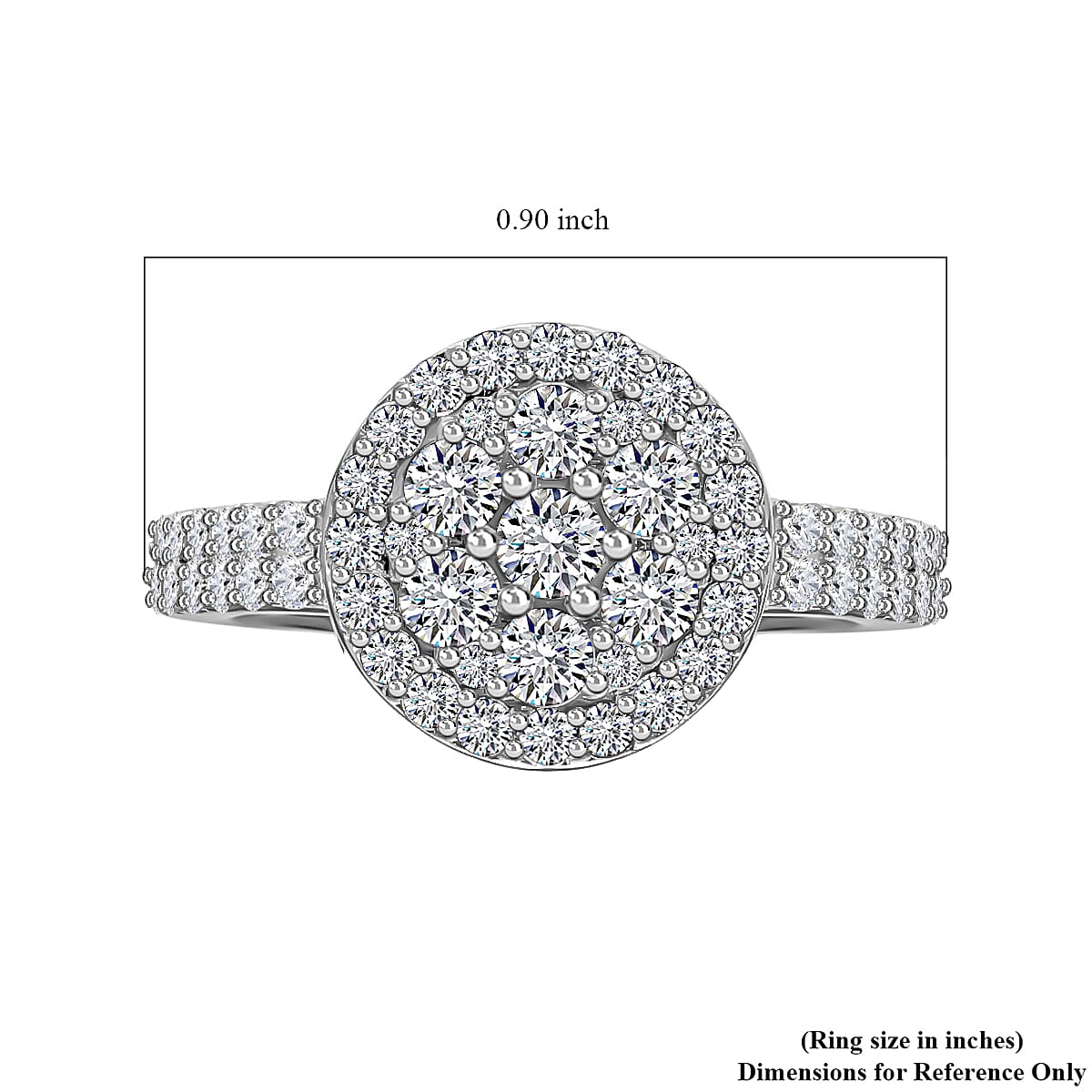 Rhapsody 950 Platinum IGI Certified Diamond Ring (Size 7.5) 5.75 Grams 1.00 ctw image number 5