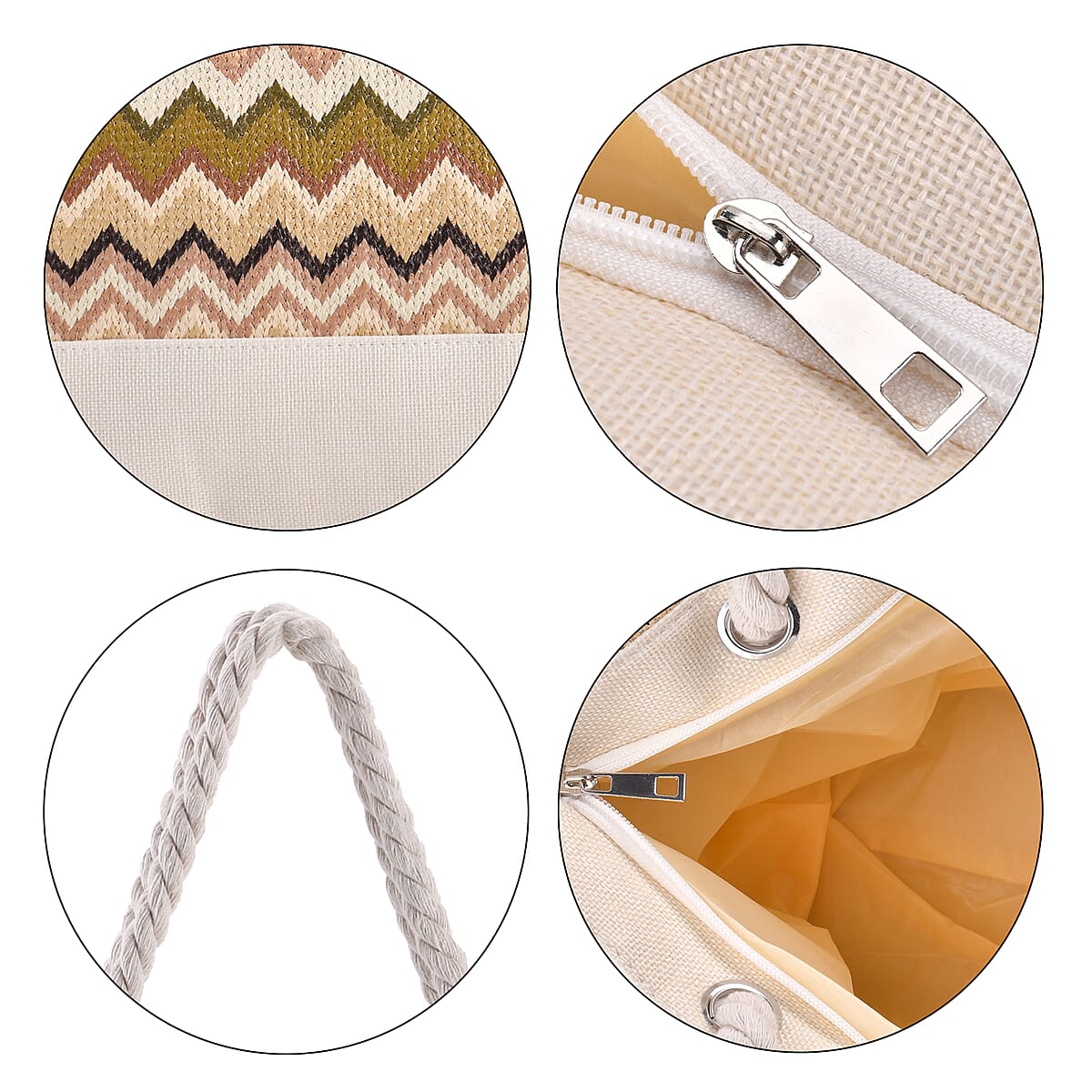 Multi Color Tote Bag with Ribbon image number 5